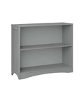 Gray Two Large Open Shelves Toy Organizer Bookcase with Beadboard Side Panels, Compact Kids Room Storage
