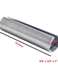 Side view of metal shaft adapter sleeve for pulley bore reducer, 5/8 in to 3/4 in bore, 3 in long