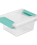 12 Pack Clip Box Stackable Clear Plastic Storage Bins With Latching Lids For Small Items Organization At Home, Office, Classroom