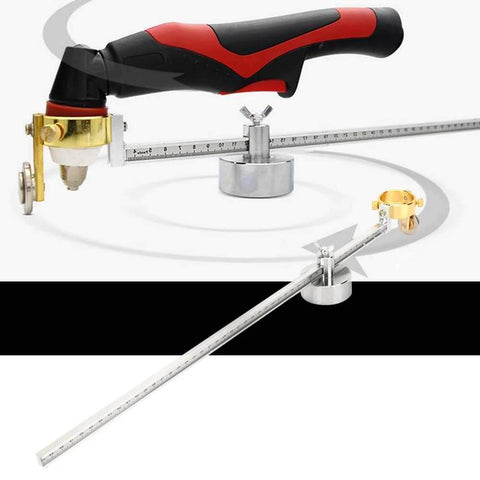 Adjustable Cutting Torch Circle Cutter Jig With Magnetic Base And Roller Guide For Plasma Cutter, Pro Grade Circle Cutting
