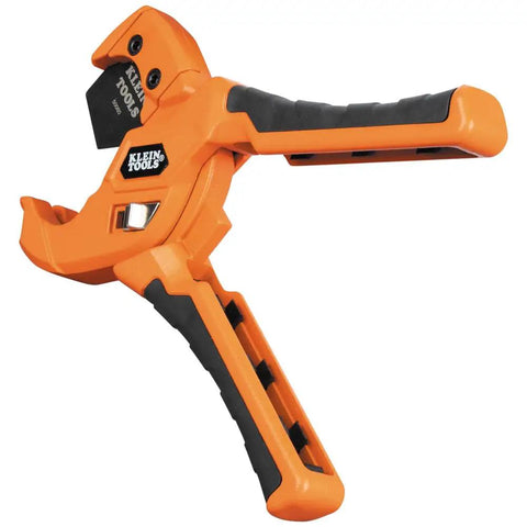 Lightweight PEX Pipe And Tubing Cutter With Soft Molded Handles And Pierce Point Blade for up to 1 inch ID and 1-1/8 inch OD tubing