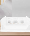 Straight Up Sleek White Plastic Foldable Storage Basket Pull Out Wardrobe Drawer Organizer For Clothes Books Makeup Nifty Space Saver Bin That Kicks Clutter To The Curb Fast on wooden surface.