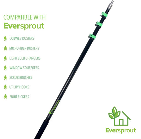 Smooth Telescoping Aluminum Extension Pole With Heavy Duty Utility Hook For Hanging Christmas Lights Bird Feeders And Tackling High Spots Without Breaking A Sweat Or Risking Ladder Falls