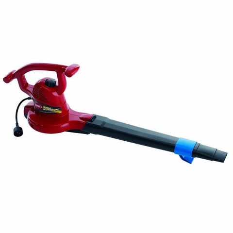 Red Three In One Leaf Blower Vacuum With Metal Impeller And Infinite Variable Speed Up To Two Hundred Thirty Five MPH 12 Amp Power Unit