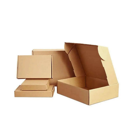 10 Pack Small Brown Corrugated Shipping Boxes For Packing And Mailing 19x11x3 Cm Kraft Paper Mailer Boxes Pro Grade Durable Open