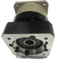 Heavy Duty Helical Gear Reducer Planetary Gearbox Built Tough As Nails For Industrial Jobs With Smooth Power Transmission 3 To 10 Speed Ratios For 80Mm 750W Ac Servo Motor 19Mm Input Shaft close-up view of metallic gearbox