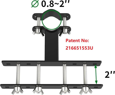 Heavy Duty Patio Umbrella Holder For Deck Rail And Balcony Attachments Easy Clip On Clamp Stand That Attaches Securely To Railings