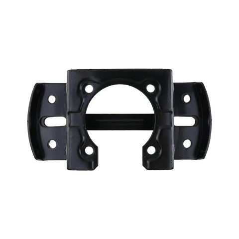 Close-up of Two Pack Ceiling Fan Mounting Brackets, Universal Hanging Brackets for Home Ceiling Fans, Durable Black Iron Construction, Cathedral Canopy Compatible