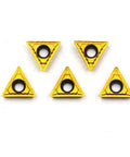 Pack of five Carbide Turning Inserts for CNC Lathe TCMT090204 Three Thirty Seconds Thick One Sixty Fourth Radius Tin Coated