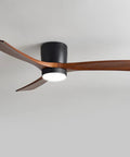 Lysdianpu Nordic Indoor Ceiling Fan Light, Quiet Ceiling Fan With Light And Remote, wooden blades and opal glass shade, modern design.
