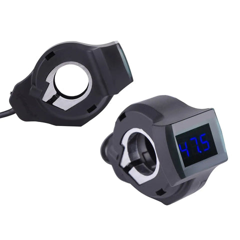 Electric Bike LCD Voltage Display Meter For Scooters And E Bikes Digital Battery Voltmeter With Real Time Readout Lightweight Plastic Shell Easy Install Wide Vehicle Compatibility