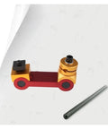 Built Tough Cnc Mill Machine Positioner Precision Work Stop Locator with red and gold clamp hardware for machining setups.