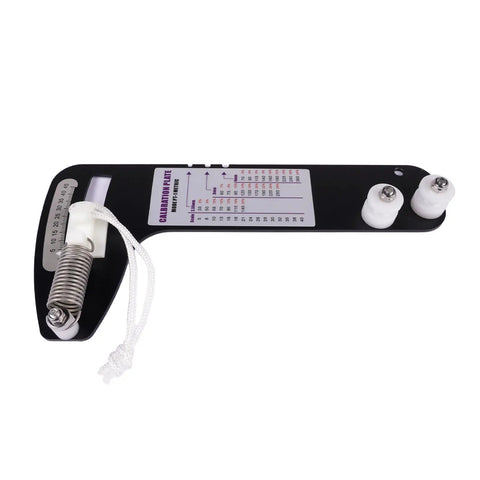 Analog Tension Gauge For Sailboat Rigging And Wire Rope, Fits 2.5, 3 And 4 Mm Cables, High Precision Dial Readout In Kilograms, Real Time Tension, Five Percent Accuracy, Perfect For Tuning Rigging And Boosting Sail Performance, black metal analog tension gauge with spring and calibration plate