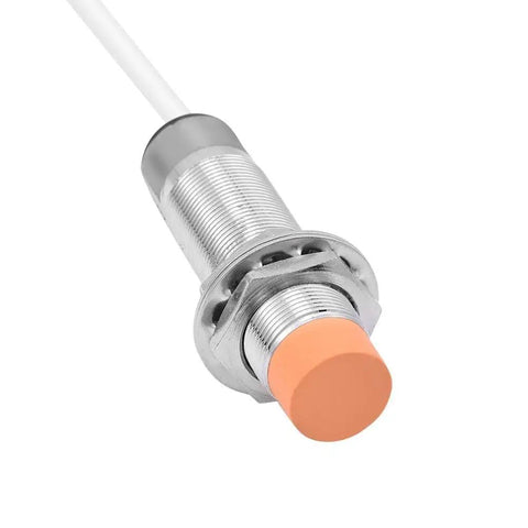 Front view of Inductive Proximity Sensor 3 Wire DC Switch for metal detection, ideal for 3D printers, CNC machines, home automation.