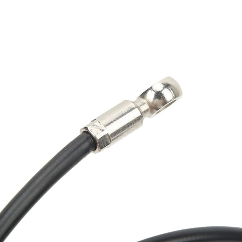 Close-up of SRAM hydraulic brake kit cable with olive connector for Level Red Etap S700 S900 Elixir 2m bike brake system upgrade.