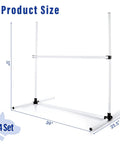 Four Piece Dog Agility Kit For Indoor Outdoor Play With Adjustable Jump Bars Up To 37 Inches showing product size dimensions.