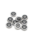 10 Pack Deep Groove Flange Ball Bearings 10x19x5mm With Double Rubber Seal 2RS for small motors, RC toys, CNC projects, smooth spin, flange mount