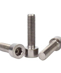 Hardcore M8 Pure Titanium Grade 2 Hex Socket Cap Screws Din912 50 Pack Set shown from multiple angles for heavy duty use.