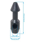 Close-up of 4 Pack Black Spearfishing Wishbone Accessories For Speargun Bands Durable Plastic Gear For 2mm Braided Wire