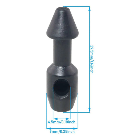 Close-up of 4 Pack Black Spearfishing Wishbone Accessories For Speargun Bands Durable Plastic Gear For 2mm Braided Wire