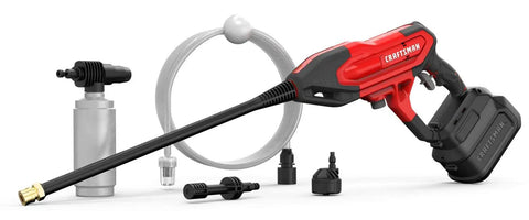 Cordless Pressure Washer Spray Gun Kit With 350 Max PSI, Extension, Soap Bottle, Battery And Charger Included, Suction Hose Ready