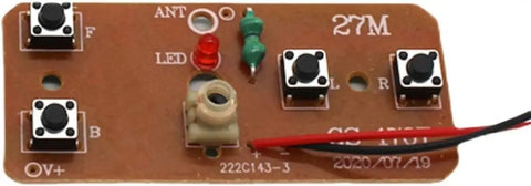 Four Way Remote Control Board For DIY Robotics With Two Way Transmitter And Receiver showing circuit and buttons