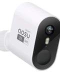 2K Add-On Camera For WirelessCam And SolarCam, Works With aosuBase, Night Vision With Spotlight, front view of camera