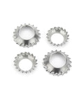 Conical Serrated Lock Washers Set 400Pcs External Tooth Funnel Saw Shaped Locking Washers M6 Heavy Duty