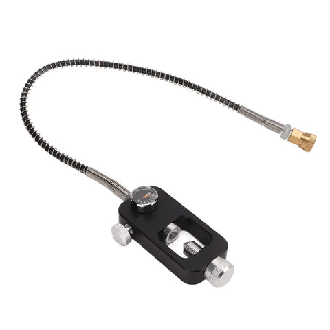 Diving Tank Refill Adapter Aluminum Alloy Valve Scuba Yoke Station With Gauge Hose Rustproof Portable Filling Connector
