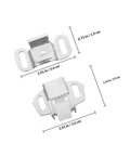 Heavy Duty Door Roller Catch Set For Cabinet And Closet Doors With Iron Construction And Silver Finish Secure Closure Easy Install