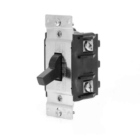 40 Amp 600 Volt Double-Pole Single Phase AC Motor Starter With Motor Disconnect, Industrial Grade Non-Grounding, MS402-DS, Black, side view