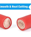 Straight Up Killer Electrician Wire Cutter, Hella Durable Shear Cut Pliers For Copper And Aluminum Cables, cut copper wire ends shown.