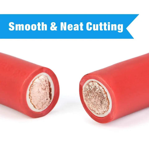 Straight Up Killer Electrician Wire Cutter, Hella Durable Shear Cut Pliers For Copper And Aluminum Cables, cut copper wire ends shown.