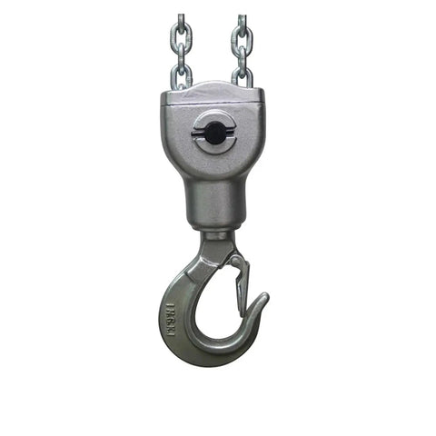 Heavy Duty 1.5 Ton Lever Chain Hoist Made From Super Strong Aluminum Alloy With G80 Steel Lifting Chain close-up of hook and chain.