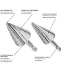 Cordless Drill Ready Step Drill Bit Set With Hex Shank And 2x Faster Cutting Through Metal Wood And Plastic Bosch IMSDC002