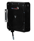 Tough As Nails Automatic Grease Hose Reel With Fifty Foot 3/8 Inch Synthetic Rubber Line 90 Degree Swivel And Galvanized Fittings mounted on a wall.