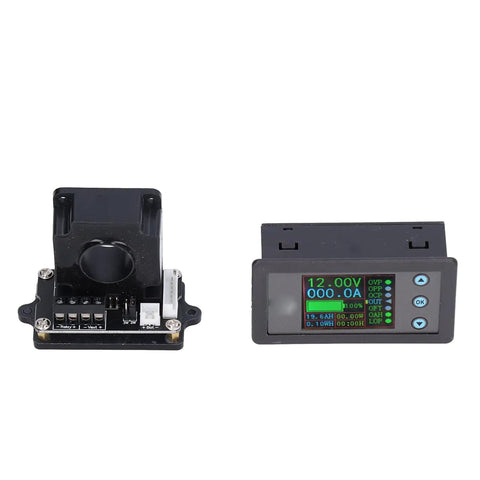 All In One Digital Volt Meter With Big Display Current Tester And Power Capacity Detector For Electrical Testing Bidirectional Current Detection Overcurrent Protection Relay Control Auto Lighting Off showing digital display and wiring ports