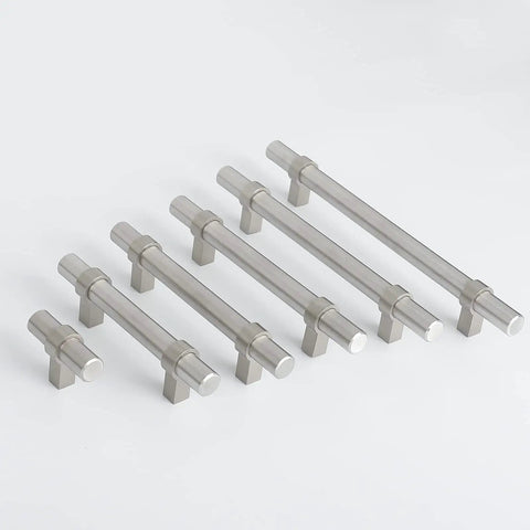 25 Pack 3 Inch Brushed Nickel Cabinet Pulls Satin Nickel Kitchen Drawer Handles Stainless Steel Dresser Hardware with T Bar Style