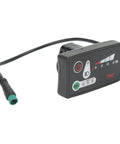 Electric Bike LED Power Display Panel For 22.2mm Handlebars Waterproof 5P Plug Dope Mod Meter For 36V E Bikes Scooters And More Clear Battery Readout Durable Easy Install with connection cable