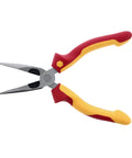 Insulated Industrial Long Nose Pliers 6.3 Inch, Pro Grade Precision Grip, Tested To 10000 Volts AC, Rated To 1000 Volts AC, Ergonomic Cushion Handles