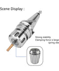 Super High Precision Spring Collet For CNC Milling And Lathe Tools ER8 ER11 ER16 ER20 ER25 Fits 1/8 Inch 3.175mm shown with drill bit.