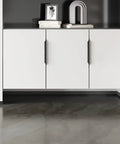 Edge Black Finger Pull For Cabinets And Drawers Concealed Back Mount Aluminum Flat Handles 10 Pack Modern Kitchen 5.9 Inch Installed