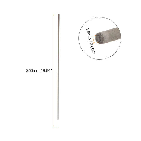 E308L-16 Stainless Steel Welding Rod One Sixteenth Inch By Ten Inch Electrodes with detailed dimensions highlighted
