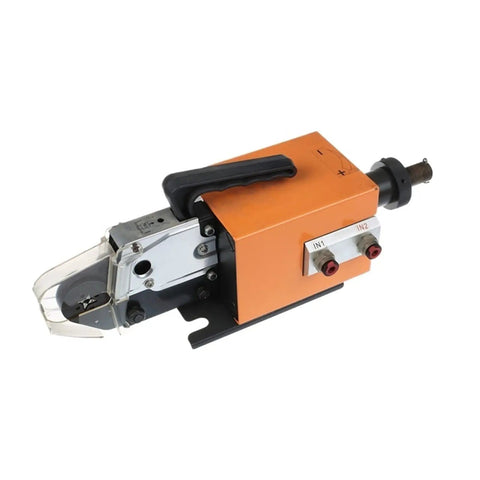 Super Heavy Duty Pneumatic Crimping Tool With Four Die Sets For Wire Terminals, showing air-powered pliers design and operational features.