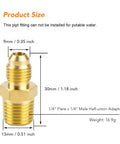 Six Pack Brass Half Union Coupler Adapter For Plumbing And Gas Lines One Quarter Inch Flare To One Quarter Inch NPT Male