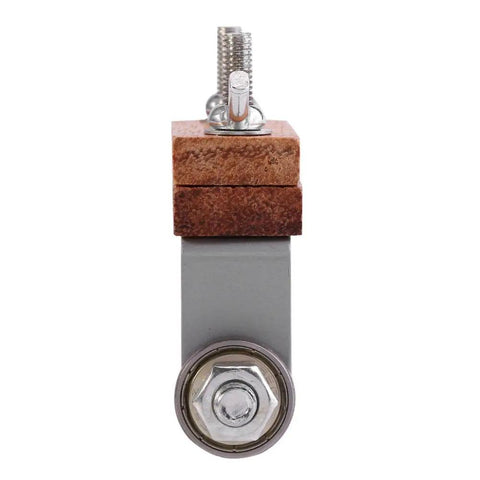 Close-up of Heavy Duty Chisel Sharpening Guide Rock Solid Honing Jig with adjustable clamping mechanism for woodworking tools.