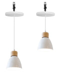 Kiven Instant Light Conversion Kit for 4/5/6inch Hole,Metal Farmhouse Lighting Pendant with E26 Adapter, white finish.