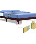 Universal Wood Bed Rail Hook Plates With Four Mounting Pins For Footboard Frames Built Like A Tank Replacement Brackets Effortless Bedroom Hardware Fix Kit Set Of Two with detailed view of bed base.