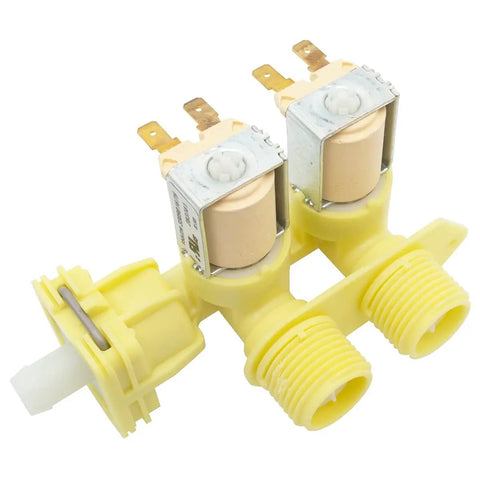 Top Load Washer Water Inlet Mix Valve Replacement 110 127V GHT Fits Commercial Washers AP6873906, yellow plastic valve