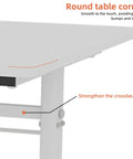 Smooth Hand Crank Standing Desk With 330 Lbs Heavy Duty Build And Effortless Manual Height Adjustment To Flex Your Home Office Vibe showing rounded corner detail.